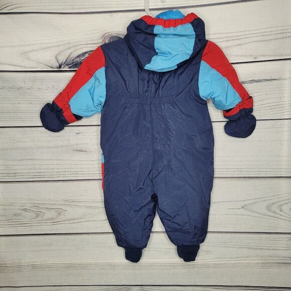 Vintage Thomas & Friends Train Gullane Quiltex Embroidered Hooded Snowsuit - Picture 2 of 6